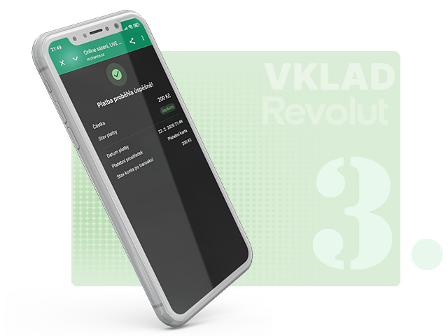 Potvrzení platby do casina přes Revolut