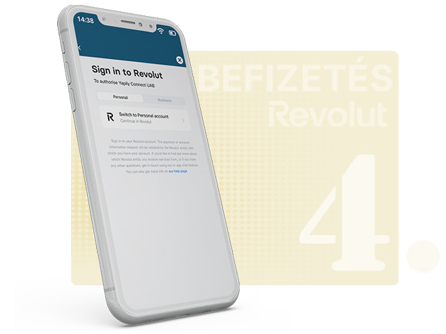Revolut bejelentkezési felület
