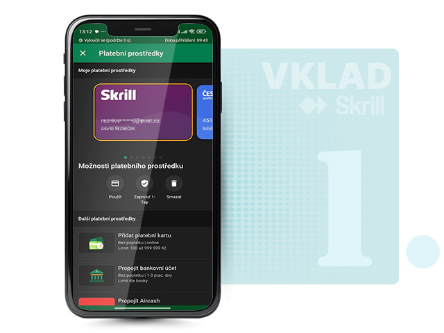 Vyberte si Skrill mezi platebními metodami