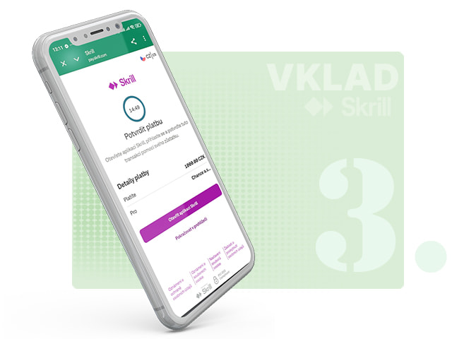 Přesměrování na stránky Skrill