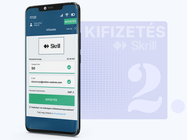 A kifizetés összegének a megadása