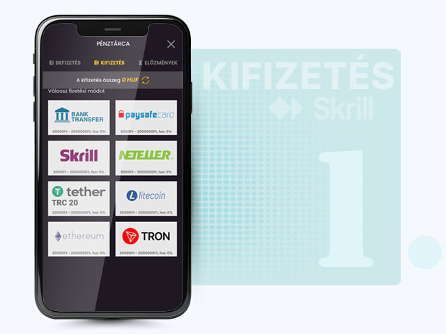 A Skrill kiválasztása a fizetési módok közül