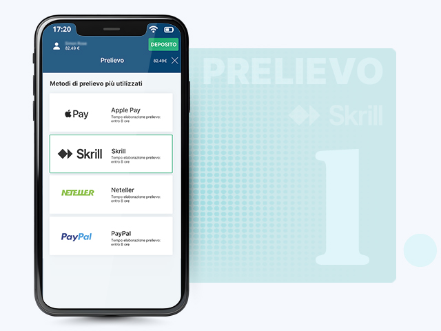 Scelta di Skrill per i prelievi