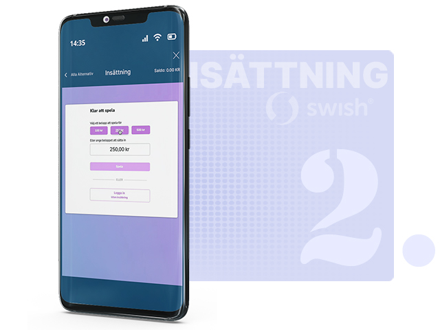 Ange belopp att sätta in