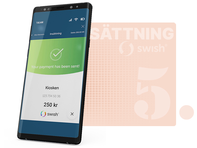 Verifiera insättningen med BankID