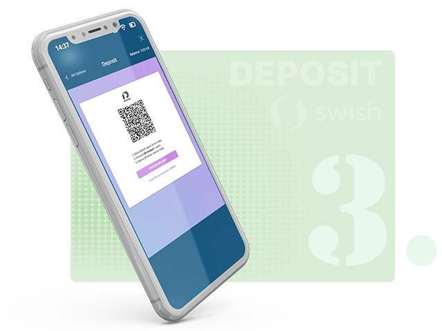 Entering a Mobile Number Linked to Swish or Scanning a QR Code