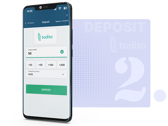 Choosing an Amount to Deposit with Todito Cash