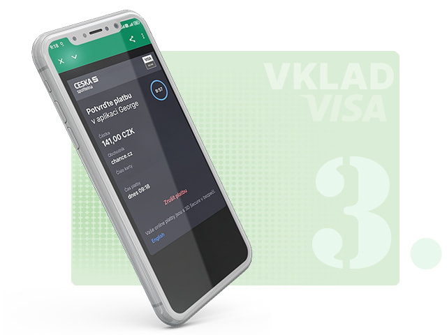 Ověření platby kartou Visa v online casinu Chance