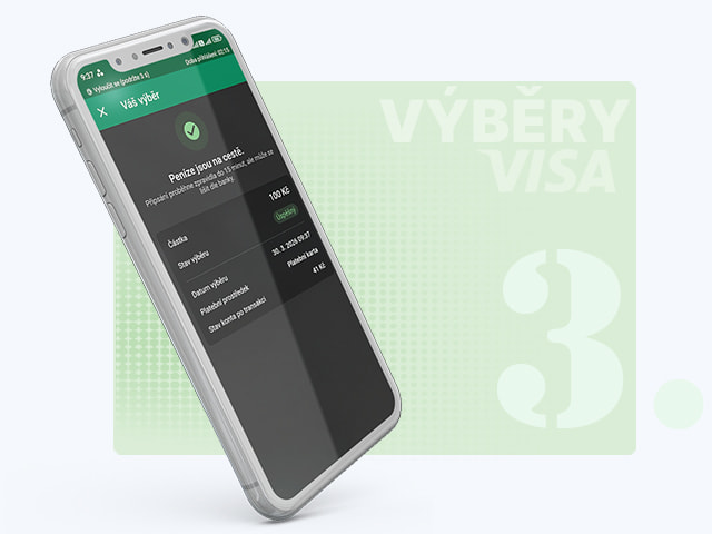 Potvrzení o výběru na kartu Visa v online casinu Chance