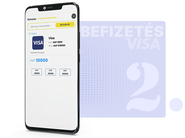 A befizetési összeg megadása