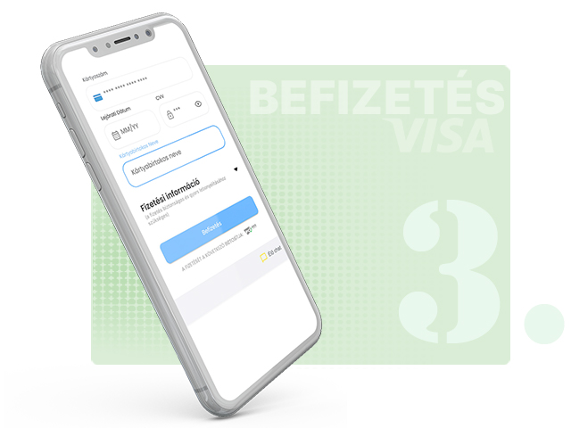 A Visa kártya adatainak a megadása