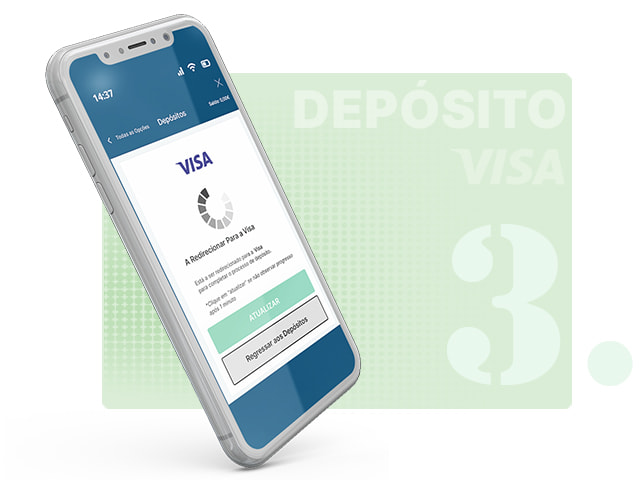 Redirecionado para a página da Visa
