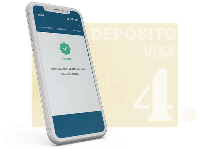 Página de confirmação de depósito com Visa