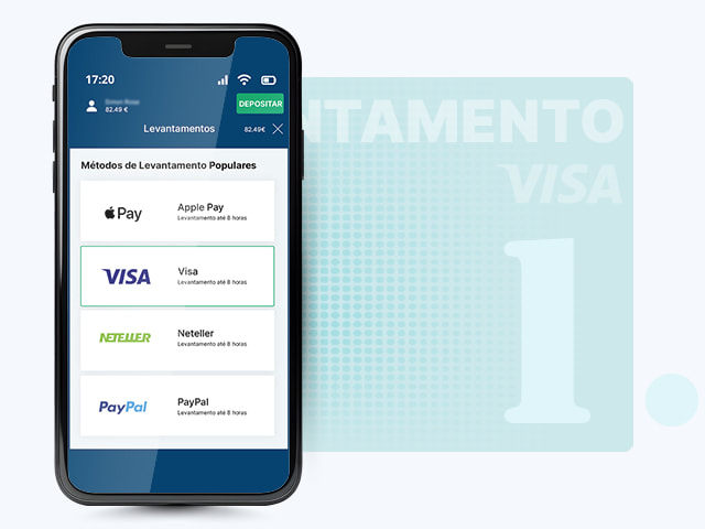 Opções de levantamento na área de pagamentos do casino