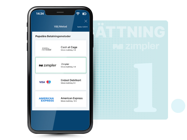 Insättning och registrering på Zimpler casino