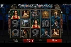 The Immortal Romance slot on mobile at SuperLenny casino.