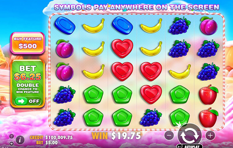 Screenshot from the New Sweet Bonanza Slot by Pragmatic Play