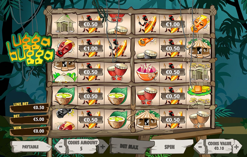 Screenshot from the New Ugga Bugga Slot by Playtech