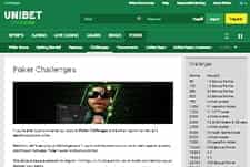 The Unibet Challenges page.
