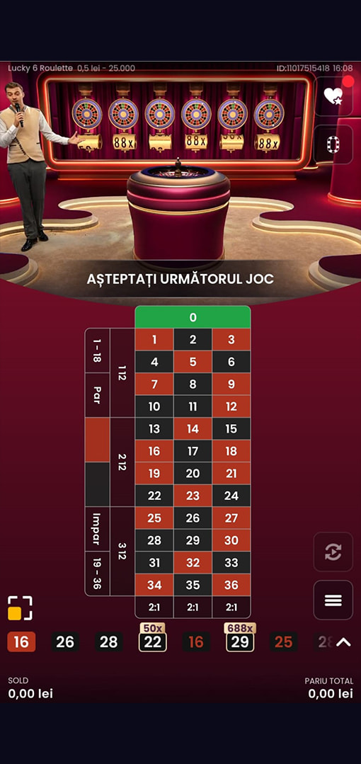 Lucky 6 Roulette jucat la Luck Casino