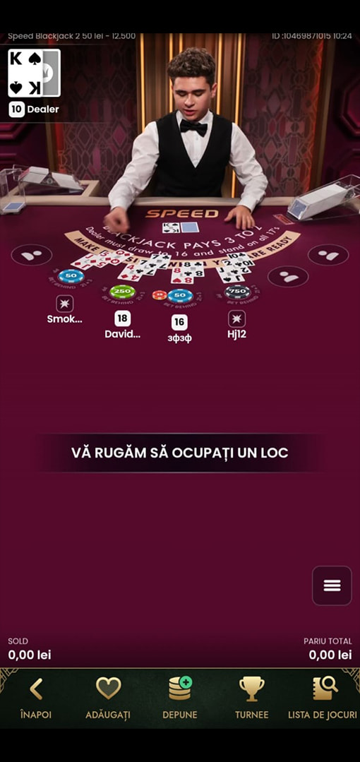 Speed Blackjack jucat la Don.ro Casino