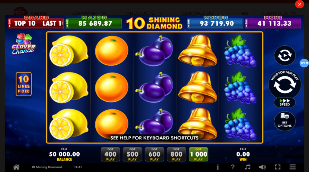 10 Shining Diamond slot demo