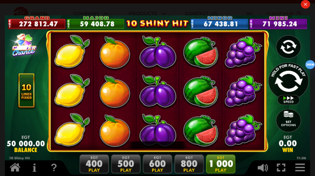 10 Shiny Hit Clover Chance joc demo