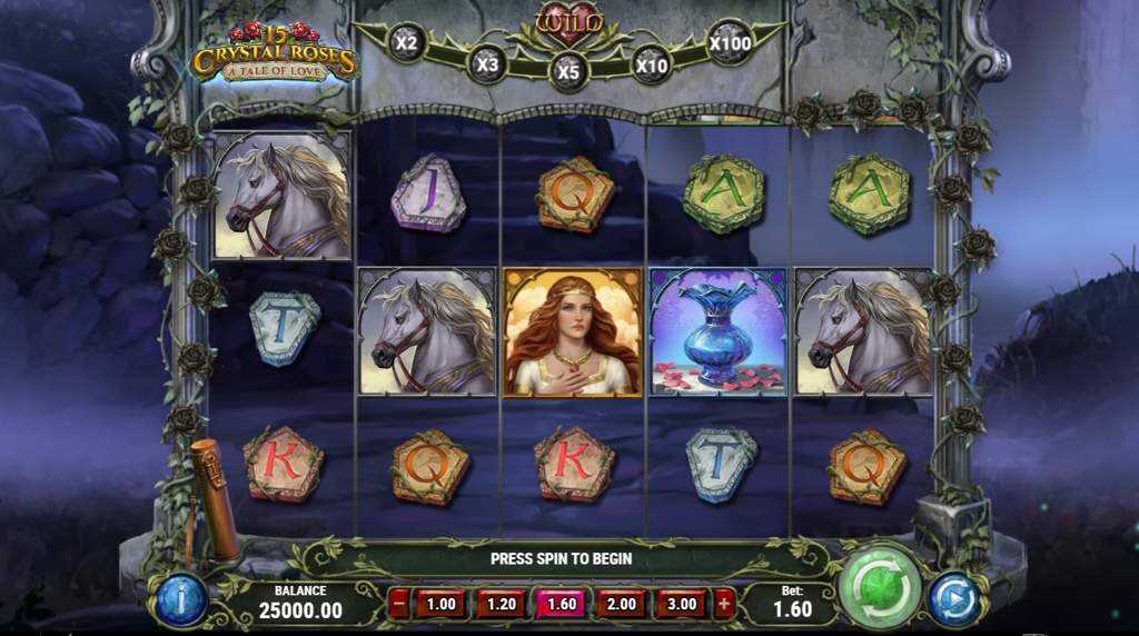 Demo 15 Crystal Roses a Tale of Love slot dezvoltat de Play’n GO