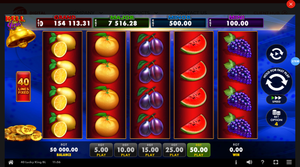 40 Lucky King bell link variantă demo