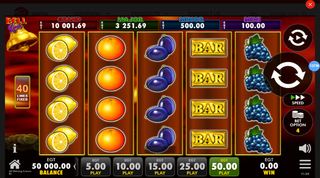 40 Shining Crown Bell Link joc demo