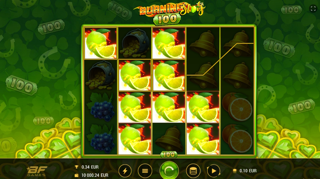 Joc gratuit slotul Burning Slots 100 de la BF Gaming