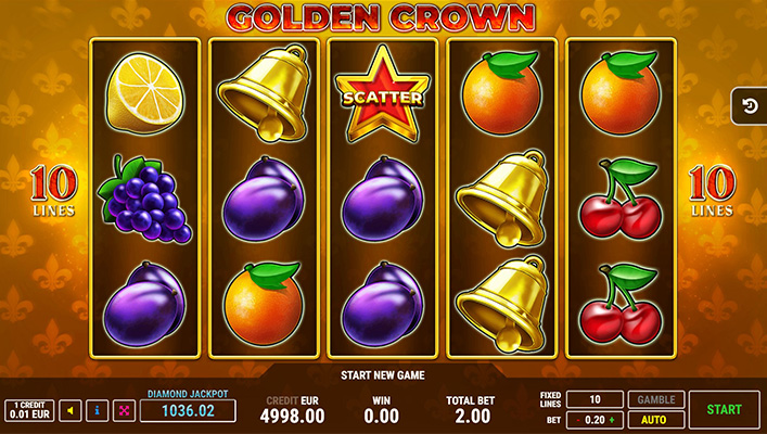 Slotul Golden Crown de la Fazi