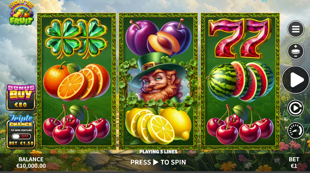 Joc demo Luck O’ The Fruit dezvoltat de Skywind Group