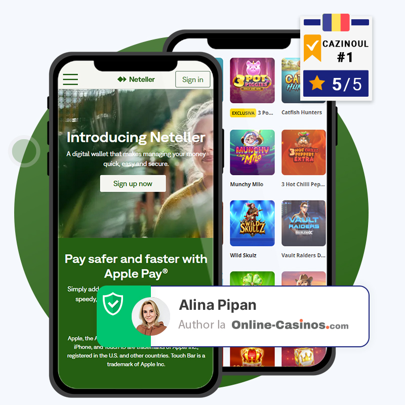 Cele mai bune cazinouri Neteller în funcție de rata de plată
