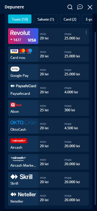 Limitele de depunere la Mr Bit