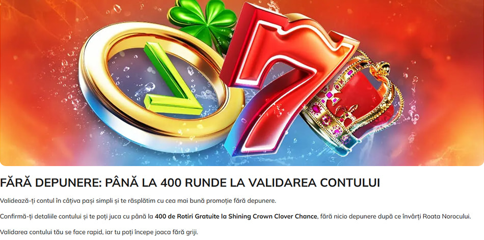 Bonus fără depunere în rotiri gratuite pe site-ul Luck România.