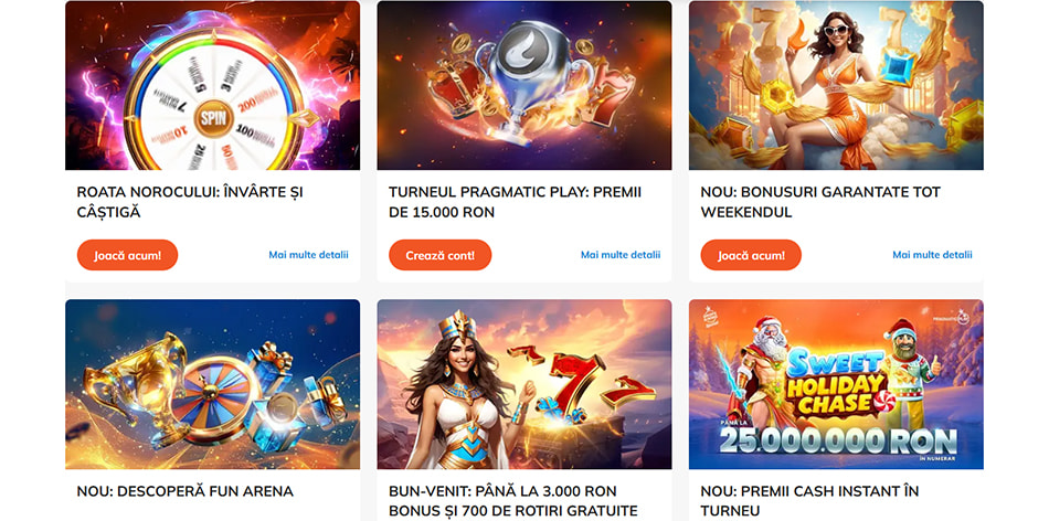 Ofertele de cazinou de la Cazinoul Luck România