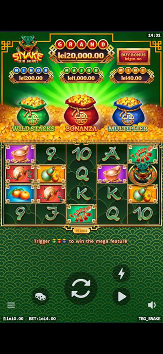 Slotul Snake Trio Bonus pe mobil