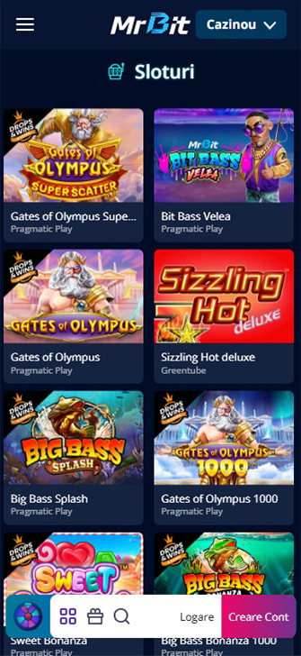 Categoria sloturi la Mr Bit Casino