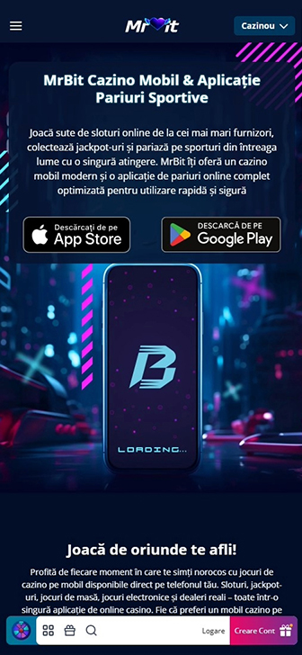 Operatori străini care au aplicație mobilă pentru cazinou.