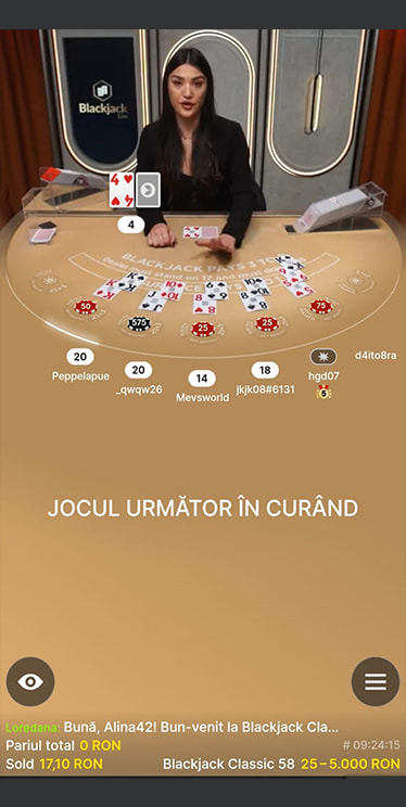 Joc cu dealer live de la Winbet