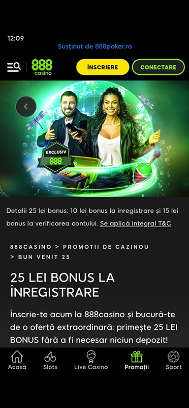 Bonus fără depunere la 888casino