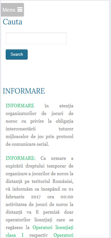 Pagina ONJN-ului cu licențe clasa I