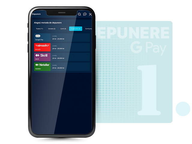 Alege depunerea prin Google Pay