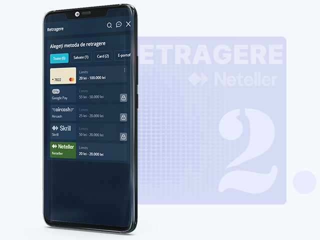 Retragerea este posibilă doar dacă ai depus cu Neteller