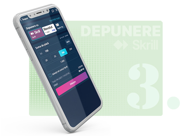 Selectarea sumei de depunere