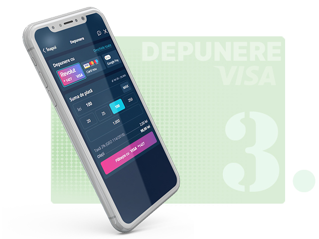 Selectarea sumei de depunere