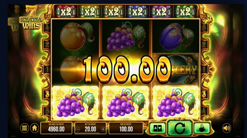 Imagine cu jocul 7 Sensational Wins de la Synot Gaming