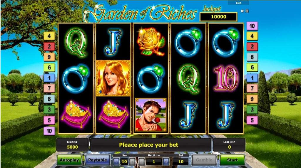Garden Riches slot dezvoltat de Novomatic