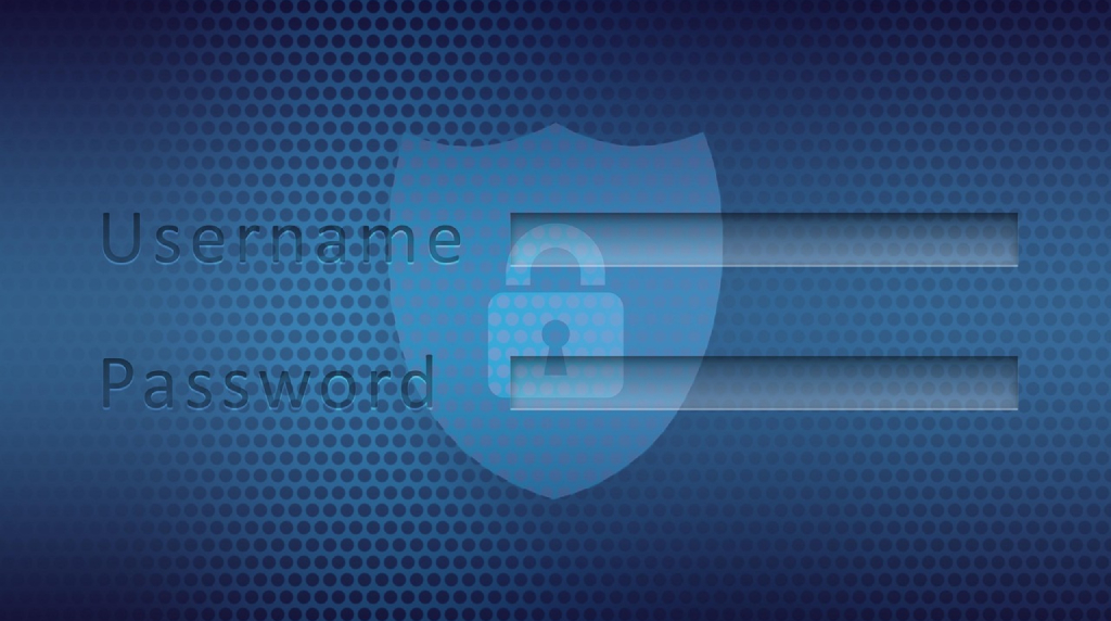 Formular de autentificare cu username și parolă pe fundal albastru